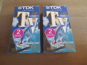 4x VHS TDK 240 TV Neuf sous blister Brand new sealed - Photo 1/2