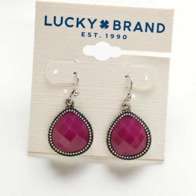 New Lucky Brand Teardrop Drop Earrings Gift Vintage Women Party Holiday Jewelry - Image 1 of 3