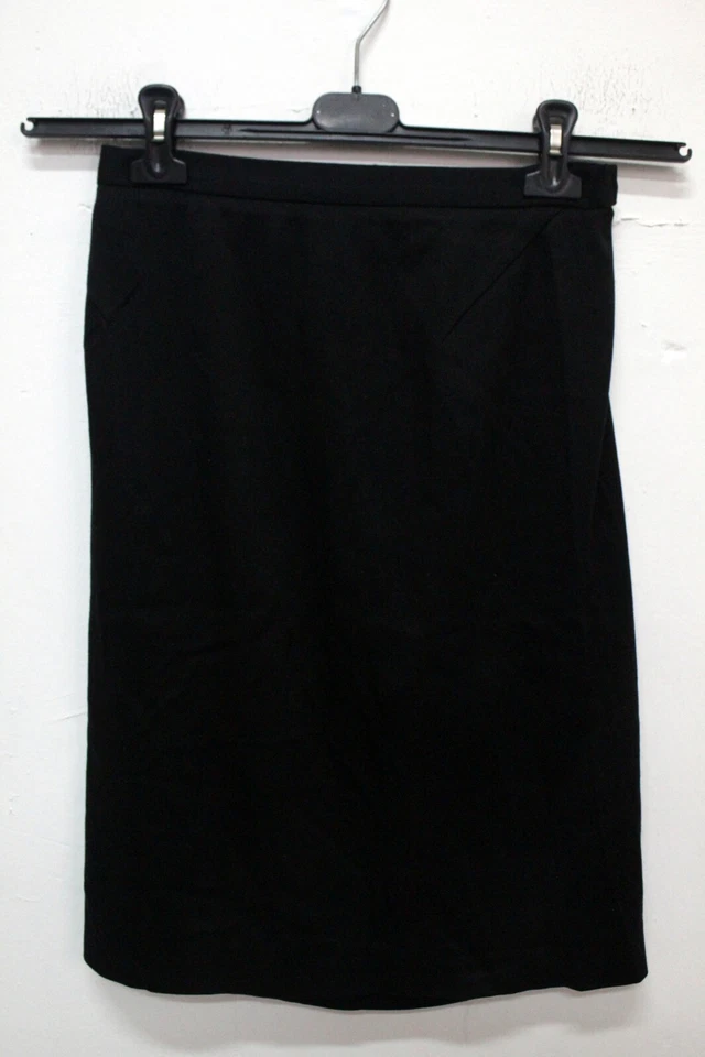 Narciso Rodriguez Gonna Donna Taglia 40 Skirt Nero Woman Logo Rock Jupe Cotone - Imagen 1 de 4