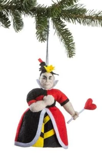 Queen of Hearts Alice in Wonderland Felt Ornament Handmade Fantasy Year Round - Picture 1 of 1