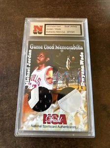 Authentic NSA Cut Michael Jordan Dwyane Wade Dual Jersey Game Used 1 / 1 - Picture 1 of 2