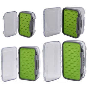 Two-Sided Waterproof Fly Box Easy Grip Foam Jig Fly Fishing Box Silicone Box - Picture 1 of 12