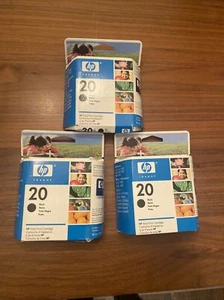 3 Pack of HP Inkjet Print Cartridge 20 BLACK - Picture 1 of 6