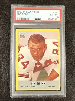 1967 Philadelphia Football Joe Robb #162 PSA 6 EX-MT St. Louis Cardinals - Image 1 of 2