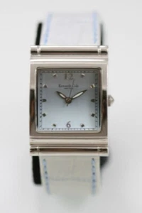 Kenneth Cole Reloj Hombres Acero Inoxidable Plateado Wr Batería Cuero Azul - Imagen 1 de 6