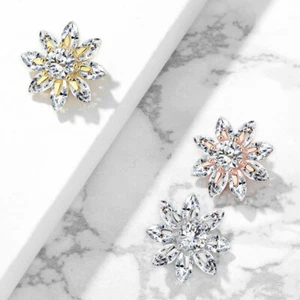 Accesorio de anclaje dérmico piercing ancla circonita anclaje de piel color plano flor SAC21 - Imagen 1 de 9