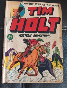 ***Tim Holt Western Adventures#14 A1 1948-ME-1° emissione-Frank W. Bolle art-photos - Foto 1 di 10