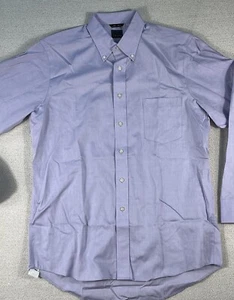 Chaps Button Down Classic Fit Shirt Men 16 34/35 Lavender NonIron Business Shirt - Picture 1 of 19