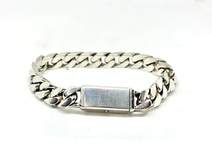 Gucci 925 Sterling Silver Cuban Link Bracelet 7.0" 24.8 DWT - Picture 1 of 7