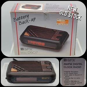 Vintage 1980s LED Alarm Clock Radio AM-FM GPX [Gran Prix] D507 - OPEN BOX NEW - Picture 1 of 20