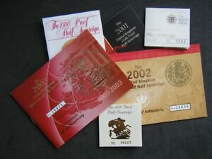 Royal Mint UK PROOF HALF SOVEREIGN CERTIFICATES 1980 to 2021 - Choose your year 