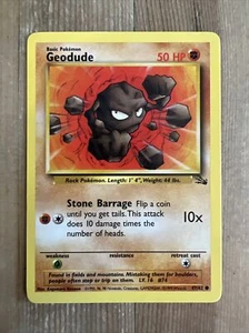 Geodude 47/62 Common Fossil Unlimited Pokemon TCG Card LP 1999 Vintage WOTC - Picture 1 of 2