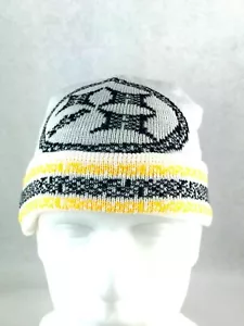 Pittsburgh Steelers Football White Gold Black Cuff Beanie Cap Hat Youth - Picture 1 of 2