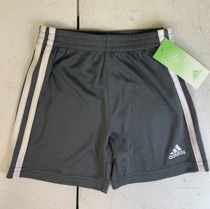 Adidas Gray Toddler/Boy's Classic 3 Stripe Mesh Shorts 3T/S(8) AH5546 AH07 BM/JC - Picture 1 of 11