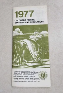 Colorado 1977 Fishing Statutes And Regulations Booklet  Div. of Wildlife - Picture 1 of 5