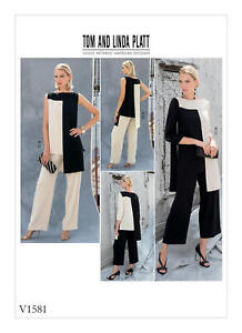 Vogue® Patterns Papierschnittmuster Damen Hose & Oberteil V1581 (Tom And Linda