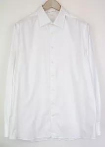 SUITSUPPLY Mens Shirt 43/ 17 White Classic classic Traveller Oxford Cotton Slim - Picture 1 of 8