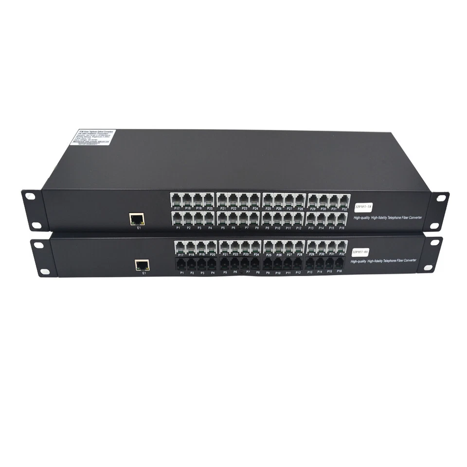 POTS RJ11 phones RJ45 Ethernet over Fiber Optic Media Converter Extender adapter - Image 1 of 1