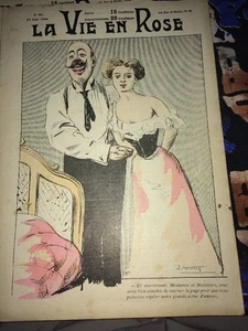 PROSTITUTION -ÉROTISME. REVUE CARICATURES 1903. Scène D'amour. - Imagen 1 de 4