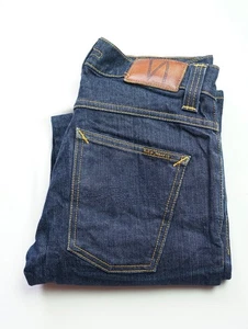 Nudie Grim Tim Slim Straight Dry Jeans men size W30 L32 S Small Button STRETCH - Picture 1 of 10