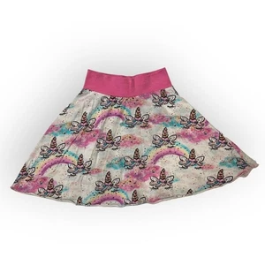 Charming Necessities Rainbow Unicorn Circle skate skirt SM (review measurements) - Picture 1 of 11