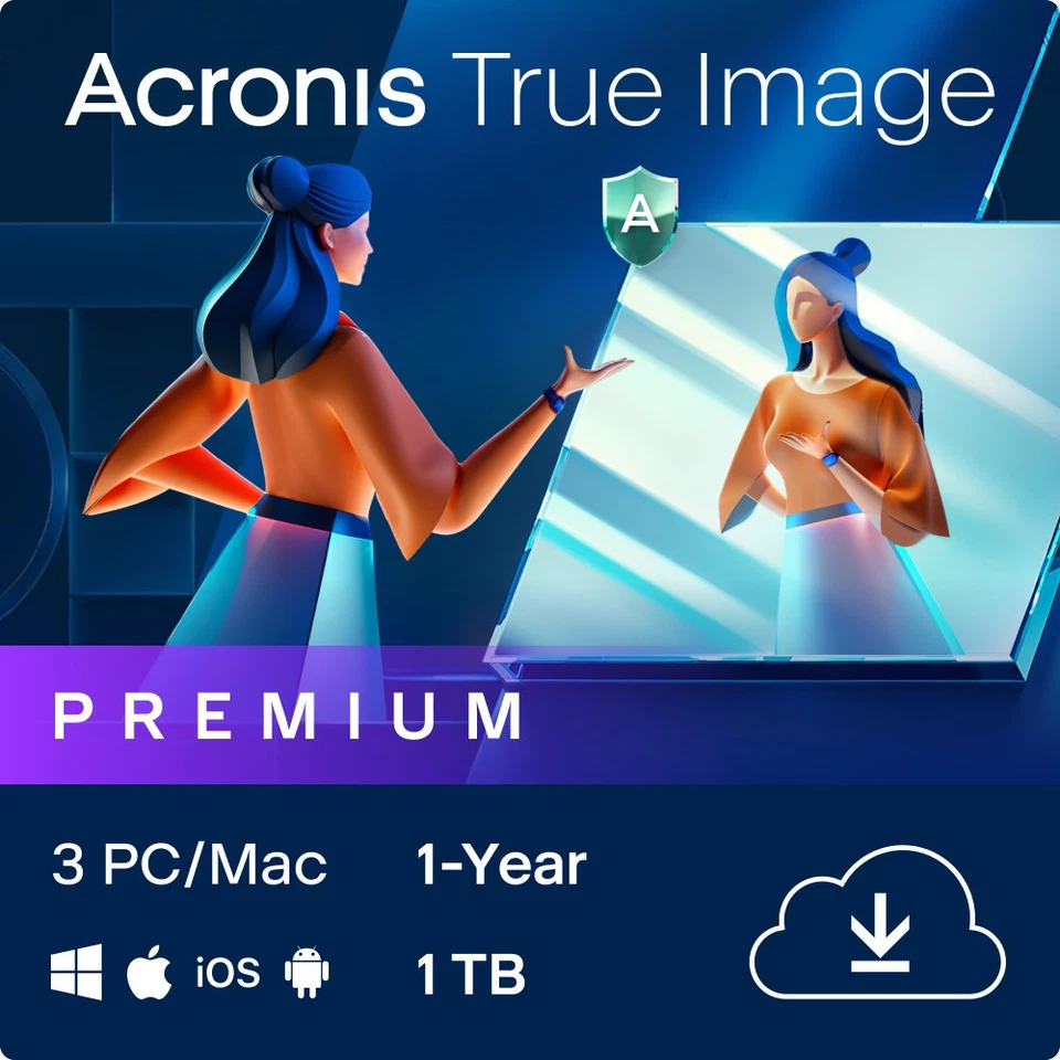 Acronis True Image Premium 2026 1TB Cloud 3 PC 1 Jahr - Backup / Security / KEY - Bild 1 von 1