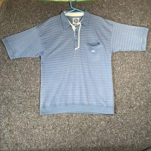 Vintage Greenline International Polo Shirt Men's Large Blue Short Sleeve 80s 90s - Picture 1 of 8