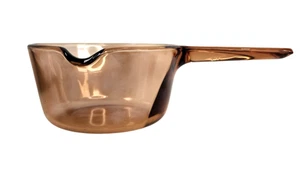 Corning Vision Ware Amber 1 Liter Soßenpfanne Topf Ausgießer Kochgeschirr Made in France - Bild 1 von 7