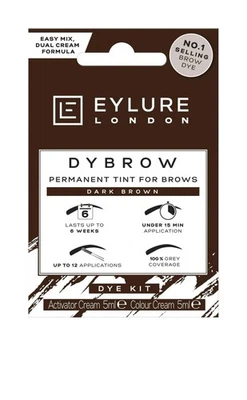 Eylure Dybrow Eyebrow Dye Kit Dark Brown Permanent Tint for Brows - Image 1 of 3