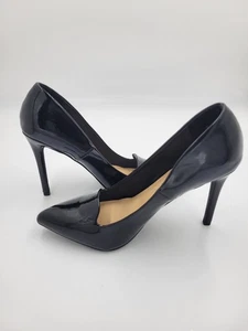 Lauren Conrad Jace Black Patent Leather Slip On 4" Heels Pump Sz 8 - Bild 1 von 14