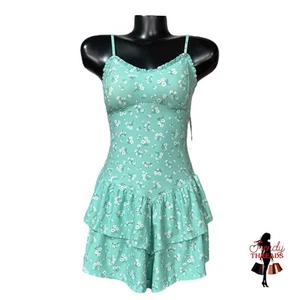 NOBO NEW Small Feminine Ruffled Floral Mini Dress Coquette Boho Cottagecore NWT - Picture 1 of 9