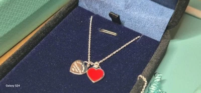 Mini pingente Return to Tiffany prata vermelha coração etiqueta – embalagem para presente - Imagem 1 de 4