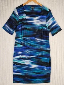 Connected Apparel Blue Multicolor Women’s Plus Size Dress Size 18W - Picture 1 of 8