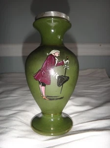 Sterling Silver Rim Porcelain Bud Vase H. Bourne 1906 Taylor, Tunnicliffe, & Co. - Picture 1 of 8