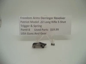8 Freedom Arms Derringer Patriot Model Trigger & Spring .22 Long Rifle - Picture 1 of 5
