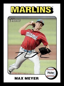 2024 Topps HERITAGE MAX MEYER BORDE BLANCO PARALELO MARLINS #492 - Imagen 1 de 2