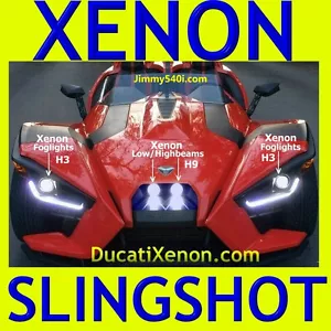 2 sets*XENON LIGHTS* POLARIS SLINGSHOT(Low/Highbeams H9 + Fog H3) * HID Glare * - Picture 1 of 1