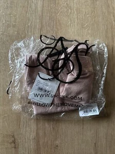 SikSilk Women's Tape Rib Pink Bralette - Size 15Y - Picture 1 of 4