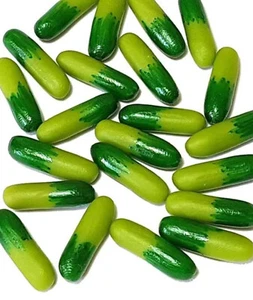 Barbi Dollhouse Miniature Food Mini Cucumbers Vegetables Fruit Tiny Lot 👻🧲 6pc - Picture 1 of 12