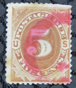 S#J4 / 1879 5c Postage Due Stamp - brown used