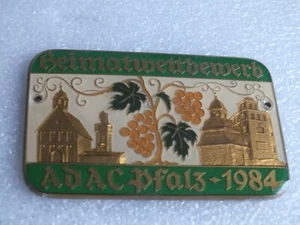 Alte Auto - Plakette - Heimatwettbewerb - ADAC - PFALZ - 1984 - Bild 1 von 6