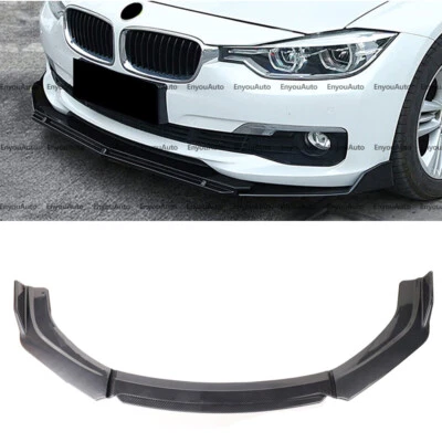 For BMW 320i 328i 330i Series Front Bumper Lip Spoiler Splitter Carbon Fiber - Image 1 of 4