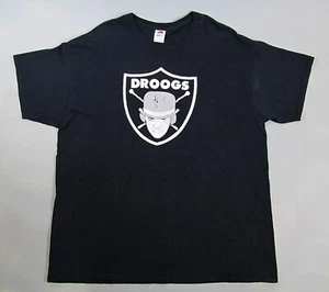 Vintage 90s A Clockwork Orange Droogs T-shirt Size 2XL Black Faded RARE - Picture 1 of 6