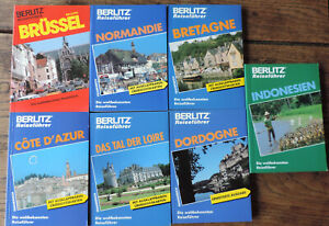 7 BERLITZ Reiseführer Indonesien, Brüssel, Normandie, Bretagne, Côte d'Azur 1992