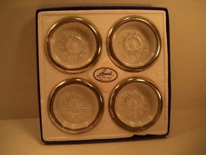 LEONARD SILVERPLATE COASTERS - Picture 1 of 5