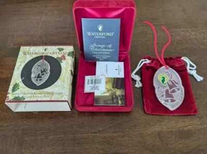 NEU Waterford Crystal Songs of Christmas 2003 Silber Glocken Ornament 8. Auflage Neu im Karton - Bild 1 von 5