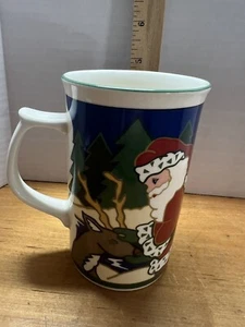 Mikasa Santa's Helper Mug/Cup Christmas Santa & Rudolph #CC301 NEW - Picture 1 of 4