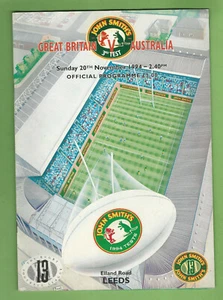 #II.   BRITISH RUGBY LEAGUE PROGRAM - 20 NOV. 1994,  GREAT BRITAIN V AUSTRALIA - Bild 1 von 2