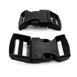 Dog collar curved single adjusting side release buckle for 20 mm webbing, AHG - Picture 1 of 3