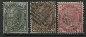 Italy 1863 5, 30, and 40 centemisi used - Picture 1 of 1